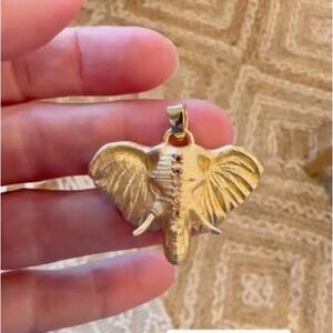Like New (Worn One) - Jane Win Lucky Gold Elephant Pendant